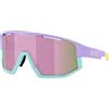 Bliz - Occhiali da sole sportivi - Fusion Matt Pastel Brown W Pink Multi in Pelle - Blu