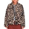 Volcom - Giacca in pile calda con cerniera - Wylding Out Sherpa W Animal Print per Donne in Cotone - Taglia XS - Beige