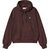 Carhartt WIP - Felpa dal taglio ampio - W' Hooded Casey Sweatshirt Palisander Silver per Donne in Cotone - Taglia XS - Marrone