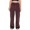 Volcom - Pantalon en velours côtelé - Weellow II Corduroy Pant W Raisin per Donne in Cotone - Taglia 26 US - Bordeaux