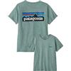 Patagonia - T-shirt in policotone riciclato - W's P-6 Logo Responsibili-Tee Blue Sage per Donne in Cotone - Taglia XS