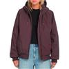 Volcom - Giacca impermeabile con cappuccio - Wernan 10K Jacket W Raisin per Donne in Cotone - Taglia XS - Viola