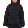 Volcom - Piumino impermeabile con cappuccio - Out Of Boxy Puff W Black per Donne in Nylon - Taglia XS - Nero