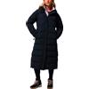 Columbia - Piumino isolante in piuma naturale - Amaze Puff Long Hooded Jacket Black per Donne in Pelle - Taglia XS - Nero