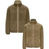 K-Way - Giacca reversibile in pile - Pascal Sherpa Polar Double Green Army/Green Army per Uomo - Taglia S - Kaki