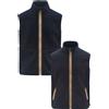 K-Way - Gilet reversibile in pile - Yannick Sherpa Polar Double Blue Depth/Blue Depth per Uomo - Taglia S - Blu navy