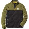 Passenger - Polaire recyclée à col zippé - Set Off Recycled Polar 1/4 Zip Fleece Khaki per Uomo - Taglia M - Kaki