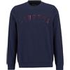 Barbour - Felpa Uomo in Cotone - Wynter Crew Neck Sweatshirt Navy/Winterberry per Uomo in Cotone - Taglia M - Blu navy