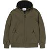 Carhartt WIP - Giacca idrorepellente foderata in pile - Hooded Sail Jacket Cypress Black per Uomo in Nylon - Taglia S - Kaki