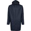 Rains - Giacca lunga impermeabile - Long Jacket W3 Navy per Uomo - Taglia XS - Blu navy
