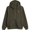 Dickies - Felpa con cappuccio e zip - Oakport Zip Hoodie Deep Depth per Uomo in Cotone - Taglia M - Kaki