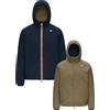 K-Way - Giacca reversibile isolante - Jack St Warm Double Blue Depth Green Army per Uomo - Taglia S - Blu navy