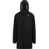 K-Way - Parka lunga e imbottita - Thomas Bonded Black Blue Depth per Uomo in Pelle - Taglia S - Nero