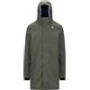 K-Way - Parka lunga e imbottita - Thomas Bonded Green Blackish Blue Depth per Uomo in Pelle - Taglia S - Verde