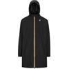 K-Way - Giacca lunga antivento impermeabile e comprimibile - Le Vrai 4.0 Eiffel East Black Pure per Uomo in Pelle - Taglia XS - Nero