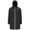 K-Way - Giacca lunga antivento impermeabile e comprimibile - Le Vrai 4.0 Eiffel East Warm Black Pure per Uomo in Pelle - Taglia XS - Nero