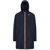 K-Way - Giacca lunga antivento impermeabile e comprimibile - Le Vrai 4.0 Eiffel East Blue Depth per Uomo in Pelle - Taglia S - Blu navy