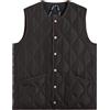 Taion - Piumino senza maniche in piumino - Military Button Crew Neck Down Vest Dark Choco per Uomo - Taglia S - Marrone