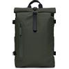 Rains - Zaino da 28 litri - Rolltop Rucksack Large W3 Green - Verde