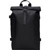 Rains - Zaino da 28 litri - Rolltop Rucksack Large W3 Black - Nero