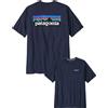 Patagonia - T-shirt in policotone riciclato - M's P-6 Logo Responsibili-Tee New Navy per Uomo in Cotone - Taglia S - Blu navy