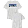 Patagonia - T-shirt in policotone riciclato - M's P-6 Logo Responsibili-Tee Fiber White per Uomo in Cotone - Taglia S - Bianco