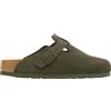 Birkenstock - Sabot in pelle scamosciata - Boston LEVE Regular Thyme per Donne in Pelle - Taglia 41 - Kaki