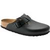 Birkenstock - Zoccoli - Boston Natural Leather Black per Donne - Taglia 37 - Nero