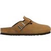 Birkenstock - Zoccoli in cuoio suede - Boston LEVE Regular Dark Tea per Donne - Taglia 43 - Marrone