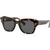 Rayban - Lunettes de soleil lifestyle - State Street Polished Havana On Transparent Brown Dark Grey - Marrone