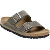 Birkenstock - Sandali in cuoio - Arizona Oiled Leather Narrow Faded Khaki per Donne - Taglia 37 - Kaki