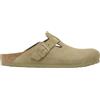 Birkenstock - Zoccoli in cuoio suede - Boston LEVE Narrow Faded Khaki per Donne - Taglia 38 - Marrone