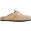 Birkenstock - Zoccoli in cuoio suede - Boston LEVE Narrow Sandcastle per Donne - Taglia 37 - Beige