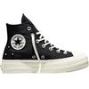 Converse - Scarpe donna con zeppa - Chuck Taylor All Star Lift High Black/Black/Egret per Donne - Taglia 36 - Nero