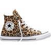 Converse - Sneakers alte in tela - Chuck Taylor All Star High Leopard Hay Day/White/Black per Donne - Taglia 36 - Arancione