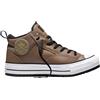 Converse - Scarpe idrorepellenti e calde - Chuck Taylor All Star Malden Street Boot Taupe/Black/White per Uomo in Pelle - Taglia 41.5 - Marrone