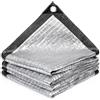 Cool Area Telo Parasole in Alluminio 85% 20 x 20 m, Tessuto Riflettente | Blocco UV, design riflettente di raffreddamento, foglio di alluminio e tessuto HDPE, quattro bordi rinforzati, per serre