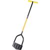 Relaxdays Tagliabordi Seghettato, Acciaio, Manico Lungo, Nero/Giallo | 106x22 cm