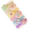 QTFYE Elastici per capelli da bambina, elastici per capelli per ragazze, 6 elastici per capelli con fiori per bambine, per capelli leggeri per bambine e ragazze, supporti per coda di