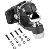 VEVOR Gancio a Perno 13605 kg Gancio di Traino, Combinazione, Sfera di Traino, per Anello a Lunetta 63,5 a 76,2 mm Kit di Montaggio, Adesivi di Avvertenza Fosforescenti, Verniciatura a Polvere Nera