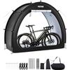 VEVOR Spaziosa Tenda per Riporre le Bici all'Aperto con Finestra Ventilata, Tenda Impermeabile a Forma di Ventaglio con Fibra di Vetro e Doppie Cerniere da 1 a 2 Bici, 1706 x 2011 x 792 mm