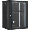 VEVOR 15U Custodia Armadio Rack per Server di Rete Ufficio Studio Aule | Montaggio da Parete/Terra, Carico da Pavimento 226,8 kg, Finestra in Vetro Temperato, Struttura in Acciaio al Carbonio Q235