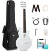Enya Nova Go SP1 Chitarra Elettroacustica da 35 in Fibra di Carbonio | Con Pickup Smart AcousticPlus Integrato, Ideale per Principianti Adulti, Regalo Perfetto per le Feste Bianco