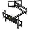 FORGING MOUNT Supporto TV Parete per 37-80" con Braccio Lungo 1090mm | Fino a 50kg, VESA Max 600 x 400mm, Ideale per Angolo Staffa TV Piatti/Curvi Muro Girevole Inclinabile Estensibile Universale