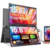 Bunosdias Kwumsy Monitor Portatile per Laptop 15,6 Pollici, Monitor Doppio Pieghevole FHD IPS 1080P, Estensione Schermo per Laptop, USB-C Plug & Play, Supporto Rotazione & VESA, Compatibile con Windows e Mac