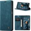 Azororo Cover per Samsung Galaxy A23 5G/4G, Premium PU Pelle Custodia, Magnetica Carta Fessura Portafoglio Case, Flip Cavalletto Custodia per Samsung Galaxy A23- Blu verde
