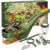 CIMELR Cattura Insetti con Microscopio per Bambini, Schermo 2,4", Microscopio Digitale 500X con Batteria 1000mAh, 8 LED, Foto/Video 1080P, Giocattolo e Regalo, Kit Esploratore per Bambini 3-12 Anni
