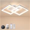 ANTENLICHT Plafoniera LED Soffitto 40W Dimmerabile,Compatibile con Alexa & Google home ,Controllo APP,Telecomando,con luce Notturna Funzione di Memoria per Camere da letto Soggiorni Sala da Pranzo (Bianco)