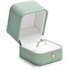 Papten Scatola Per Anelli,Verde Chiaro,Scatola Per Anello Di Fidanzamento | Portagioie per fidanzamento, proposta di matrimonio, San Valentino; confezione regalo per gioielli; portaanelli; 6×6,5×6,5 cm