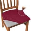 Granbest Set di 6 coprisedili per Sedia da Pranzo, in Jacquard, in Alta Elasticità, per Sala da Pranzo, Cucina, (Set da 6 Pezzi, Rosso Vinaccia)